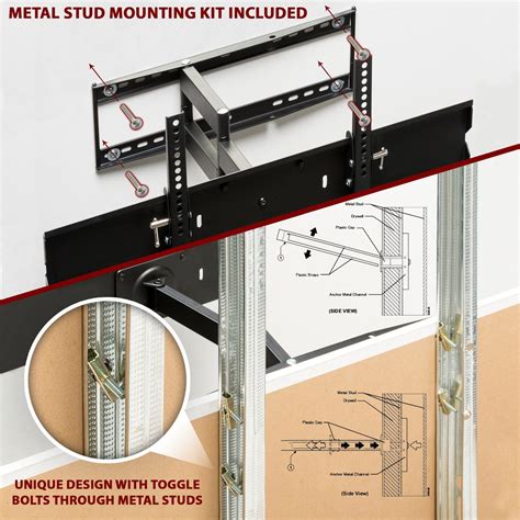 tv wall mount bracket metal studs|steel stud tv mounting kit.